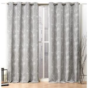 Nicole Miller Turion Floral Room Darkening Blackout Grommet Top Curtain Panels
